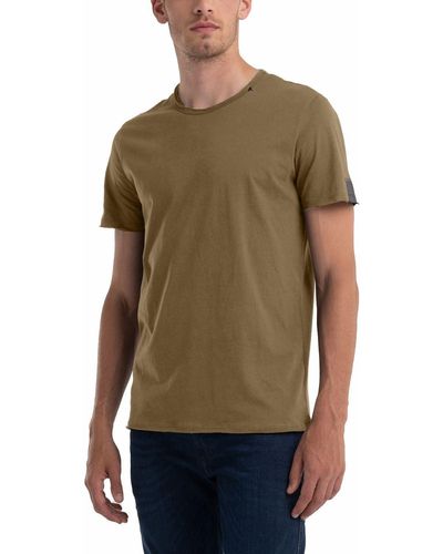 Replay T-Shirt Kurzarm mit Rundhals Ausschnitt - Grün
