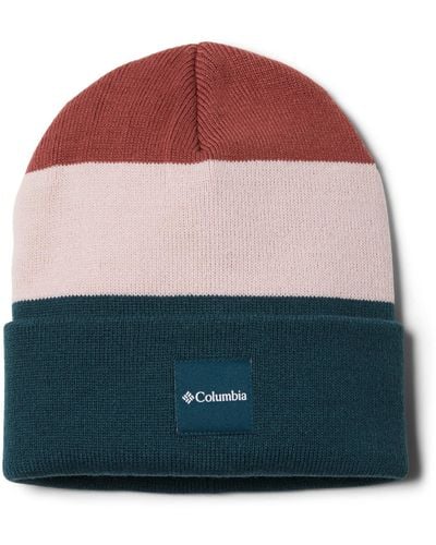 Columbia 's City Trek Color Block Beanie Hat - Red