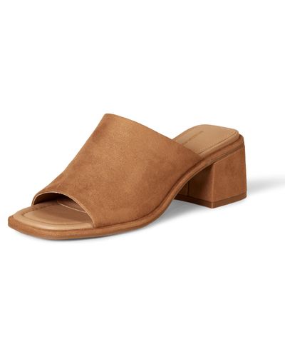 Amazon Essentials Mules à Talons carrés - Marron