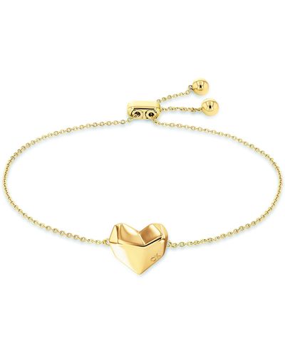 Calvin Klein Bracelet en Chaîne pour Collection FACETED HEART - 35000039 - Blanc