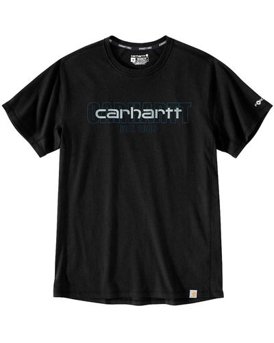 Carhartt Force Relaxed Fit Midweight Short-sleeve Logo Graphic T-shirt - Black