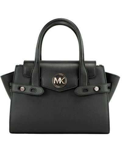 Michael Kors Carmen Colorblock Medium Flap Satchel - Zwart