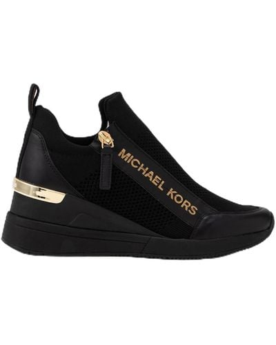 Michael Kors Willis Wedge Sneakers Voor - Zwart