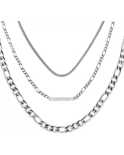 Calvin Klein Collar de cadena para Mujer Colección LINKED - 35700002 - Metálico
