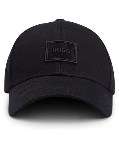 HUGO Cotton-twill Cap With Canvas Logo Label - Black