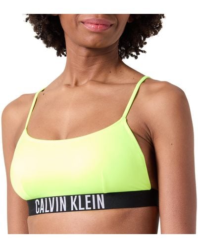 Calvin Klein Top de Bikini Tipo Bralette sin Aros para Mujer - Verde