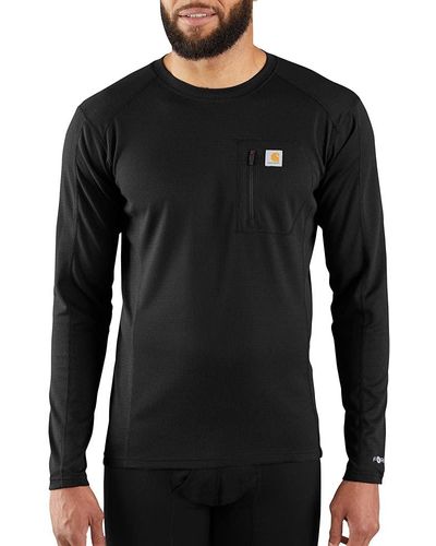 Carhartt Size Force Midweight Tech Thermal Base Layer Long Sleeve Shirt - Black