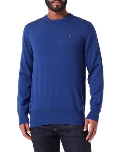 G-Star RAW Premium Core Knitted Sweater Donna ,Blu