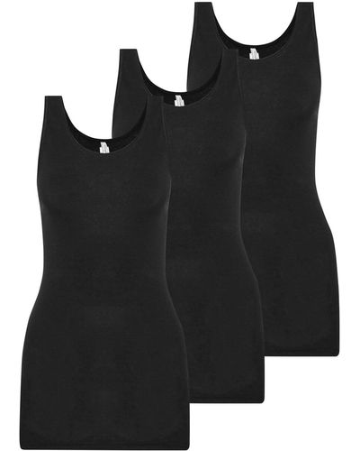 Triumph Katia Basics Shirt breite Träger 3er Pack Black 38 - Schwarz