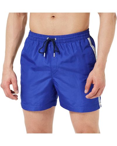 Calvin Klein Pantaloncino da Bagno Uomo Medium Drawstring Lungo - Blu
