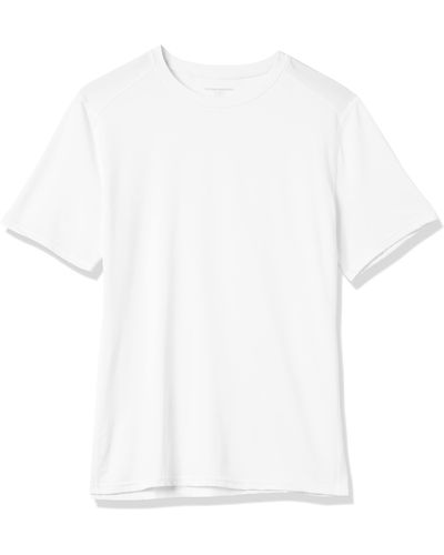 Amazon Essentials T-Shirt a iche Corte Elasticizzata Tecnica Uomo - Bianco