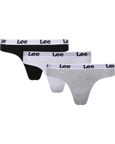 Lee Jeans S Briefs in Black/White/Grey | Organic Cotton Soft Microfibre Waistband Boxershorts - Mehrfarbig