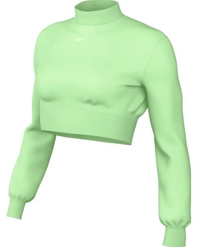 Nike Damen Sportswear Chll Ft Crp Crew Sweatshirt - Green