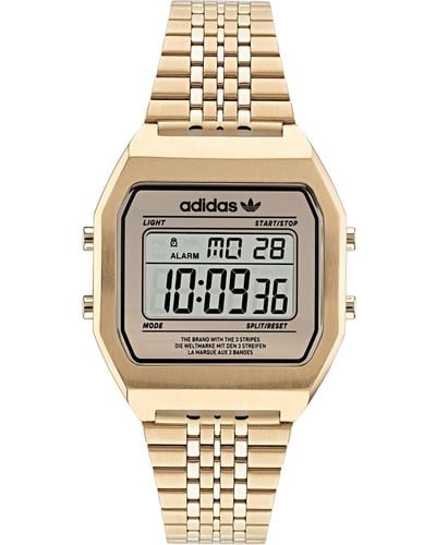 adidas Stainless Steel Gold-tone Bracelet Digital Watch - Metallic