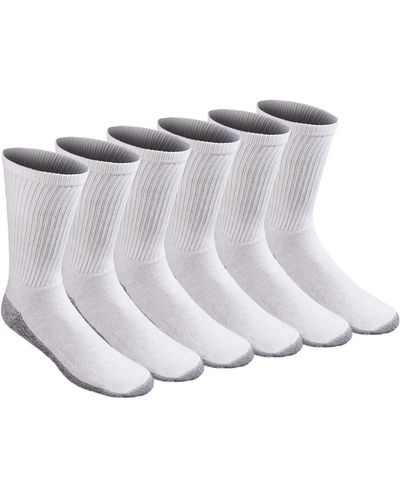 Dickies Big And Tall All-purpose Work Stain Resister Crew Socks - White