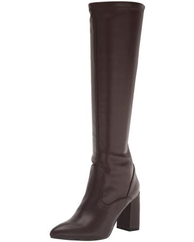 Franco Sarto S Katherine Pointed Toe Knee High Boots Dark Brown Stretch 11 M