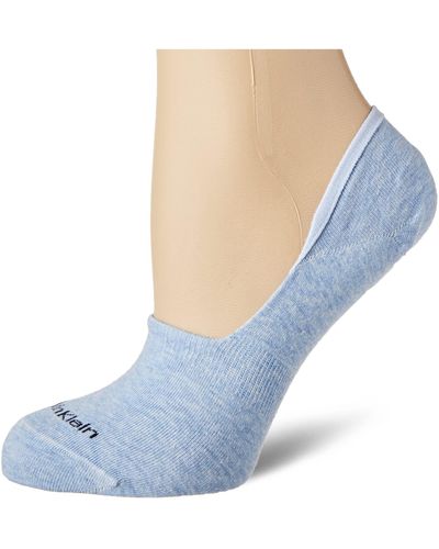 Calvin Klein Mid Cut Footie Socks - Blue
