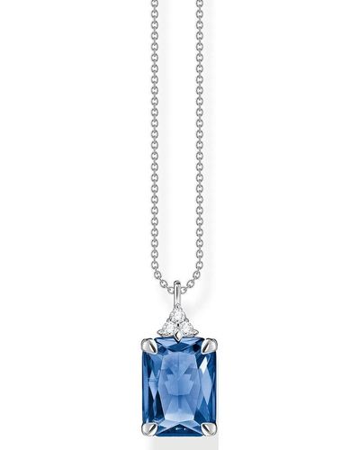 Thomas Sabo Ke2089-166-1-l45v Necklace Blue Stone Silver