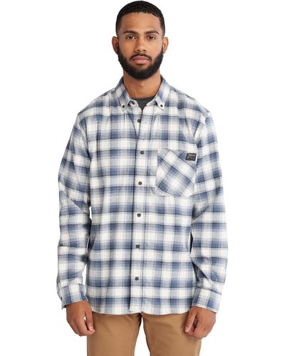 Timberland Woodfort Long-sleeve Lightweight Flannel Flex Shirt - Blue