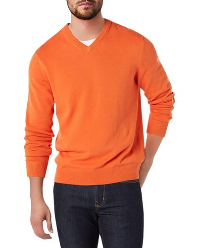 Amazon Essentials V-neck Sweater - Orange