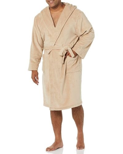 Amazon Essentials Mid-length Plush Robe - Natural