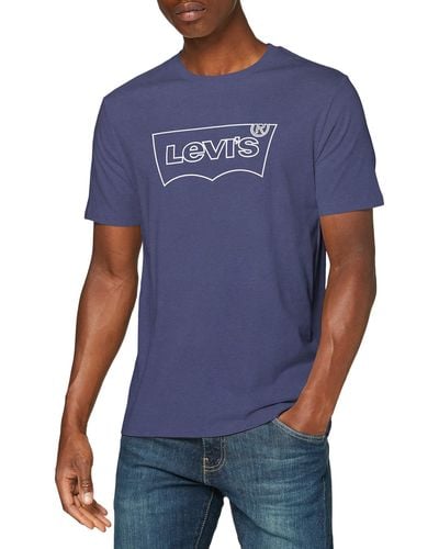 Levi's Herren Housemark Graphic Tee T-Shirt - Blau