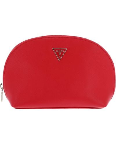 Guess Dome Cosmetic Pouch Red - Rood