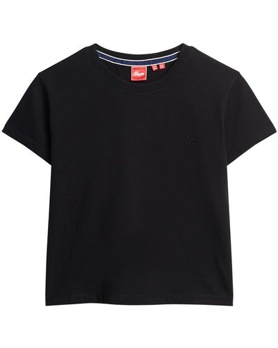 Superdry Essential Logo Fitted T Shirt - Black