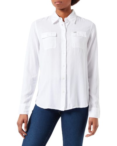Wrangler Utility Shirt Hemd - Weiß