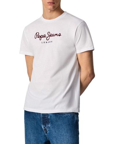 Pepe Jeans Eggo Long Camiseta de ga Larga - Blanco
