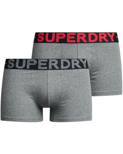 Superdry Trunk Double Pack Boxershorts - Grau