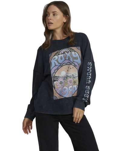 Roxy Long Sleeve Sweatshirt for - Sweatshirt - - XL - Bleu