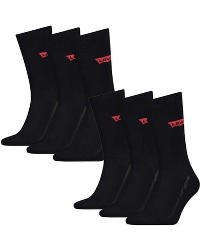 Levi's 6 Pairs of Levis 168SF Regular Cut Socks Sneaker Socks Stockings 903052001 - Noir