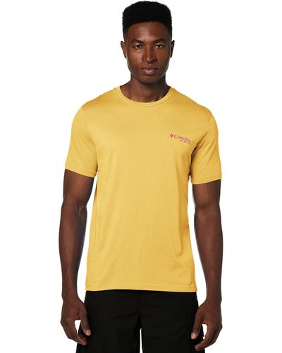 Columbia Pfg Graphic T-shirt T Shirt - Gelb