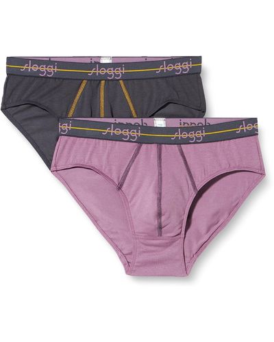 Men's purple cotton low-rise briefs - Garçon Français