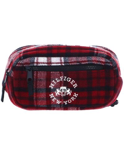 Tommy Hilfiger TH Check Bumbag Multi Check - Rouge