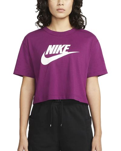 Nike Top da Donna Sportswear Essential Viola Taglia S cod BV6175-610