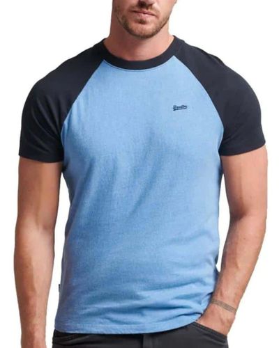 Superdry Chemise formelle Camiseta Bordada pour homme - Bleu
