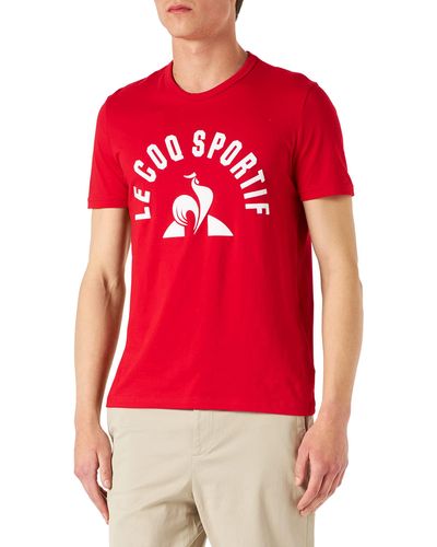 Le Coq Sportif Bat Tee Ss Nr. 2 M T-Shirt - Rot