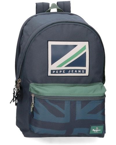Pepe Jeans Tom Double Compartment Laptop Backpack 15.6" Blue 31x44x15 Cms Polyester 23.87l - Grey