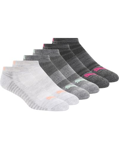 PUMA Womens 6 Pack Low Cut Socks - Gray