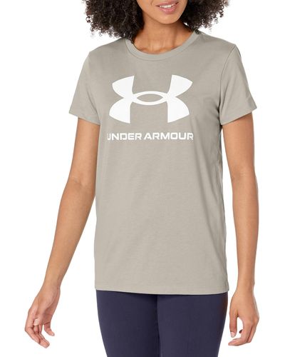 Under Armour S Live Sportstyle Graphic Short Sleeve Crew Neck T-shirt, - Gray