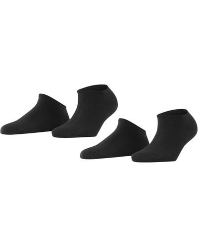 Esprit Uni 2-pack W Sn Cotton Low-cut Plain 2 Pairs Trainer Socks - Black