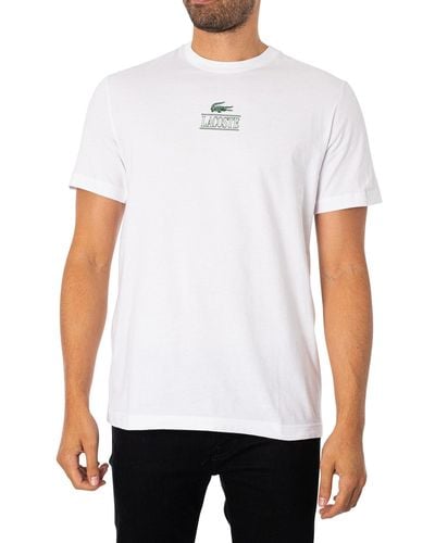 Lacoste TH1147 t-Shirt ches Longues Sport - Blanc