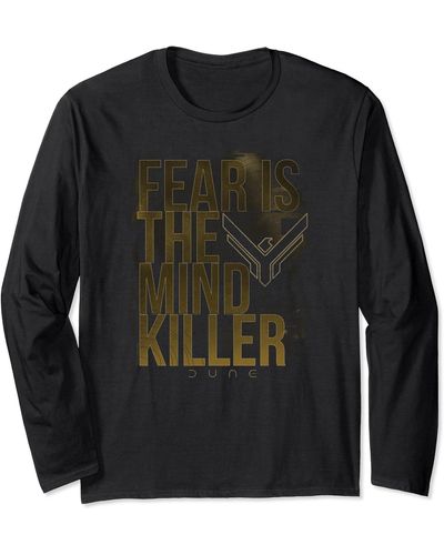 Dune Fear Is The Mind Killer Quote Long Sleeve T-shirt - Black