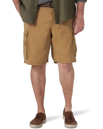 Lee Jeans Big Tall Dungarees New Belted Wyoming Cargo Short - Natural