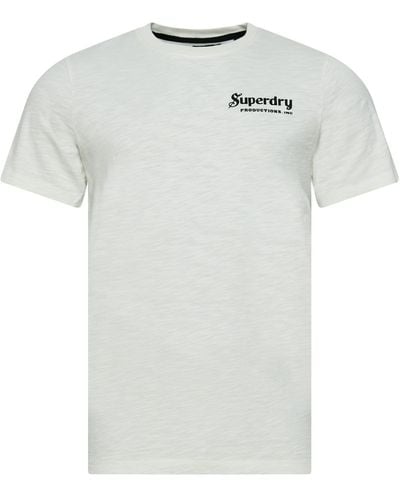 Superdry Vintage Merch Store tee Camiseta - Blanco
