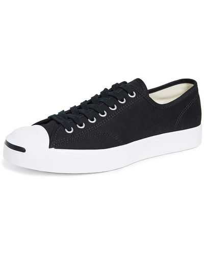 Converse Jack Purcell Ox Black/white/black Casual Shoe 13 Us - Blue