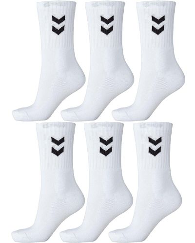 Hummel Basic Freizeit und Sport 6 Paar Socken verschiedene Größen - Weiß