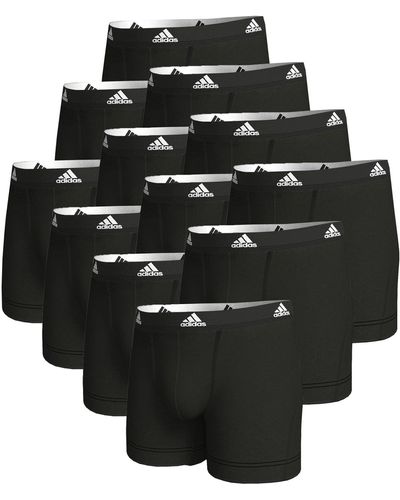 adidas Basic Boxer Brief Unterhose Shorts Unterwäsche 12er Pack - Schwarz